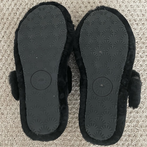UGG Double Strap Plush Platform Slippers Size 7 - Picture 7 of 8